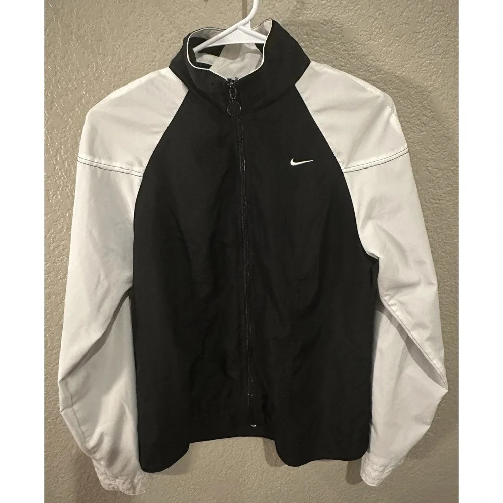Nike Black/White Zip Up Track Jacket